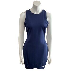 Black Halo Navy Cut-out Hem Mini Dress 8